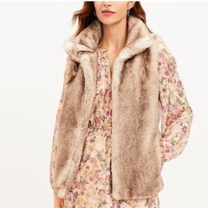 LOFT Plush Faux Fur Vest